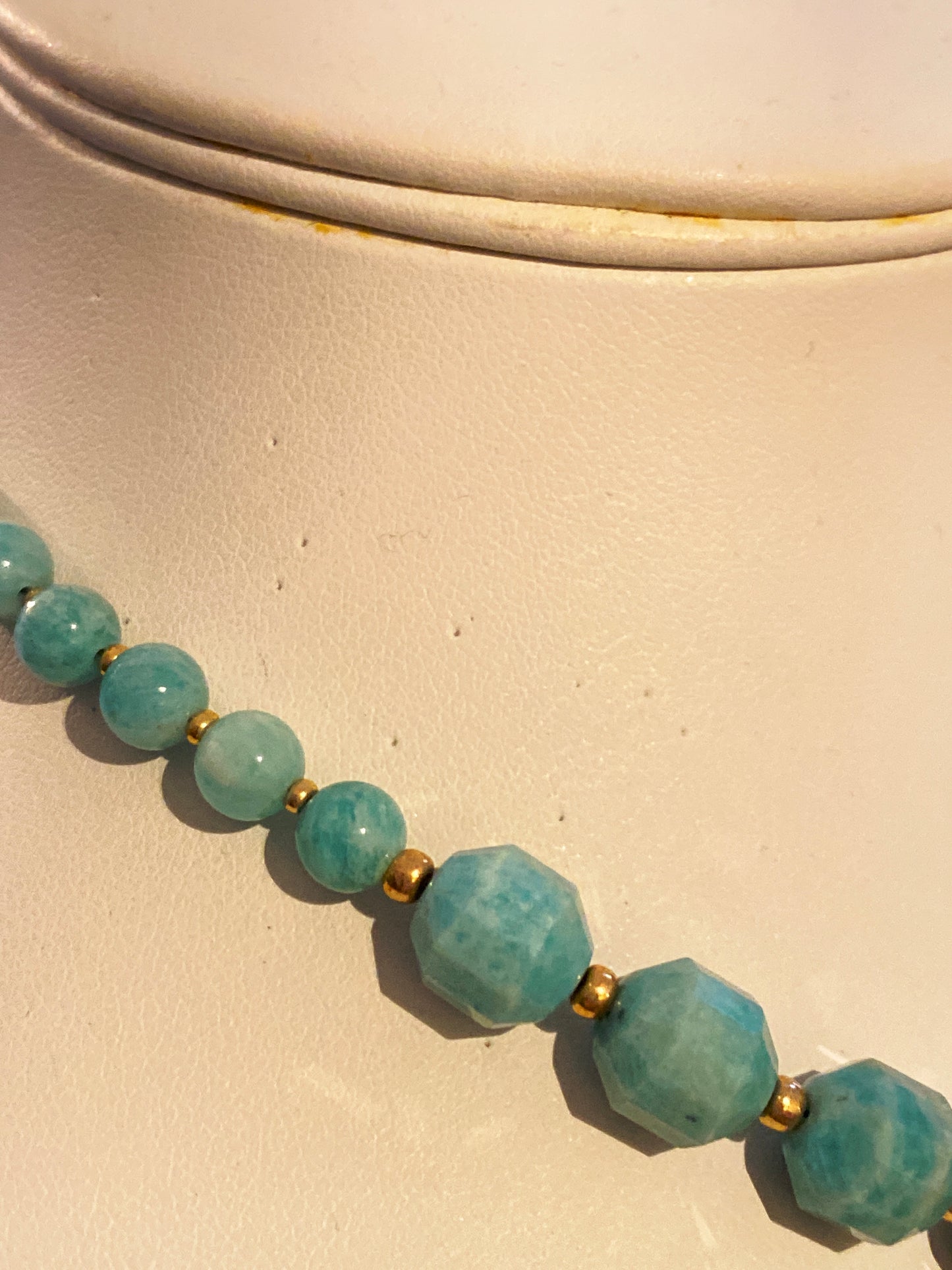 Amazonite necklace with a magnetic clasp