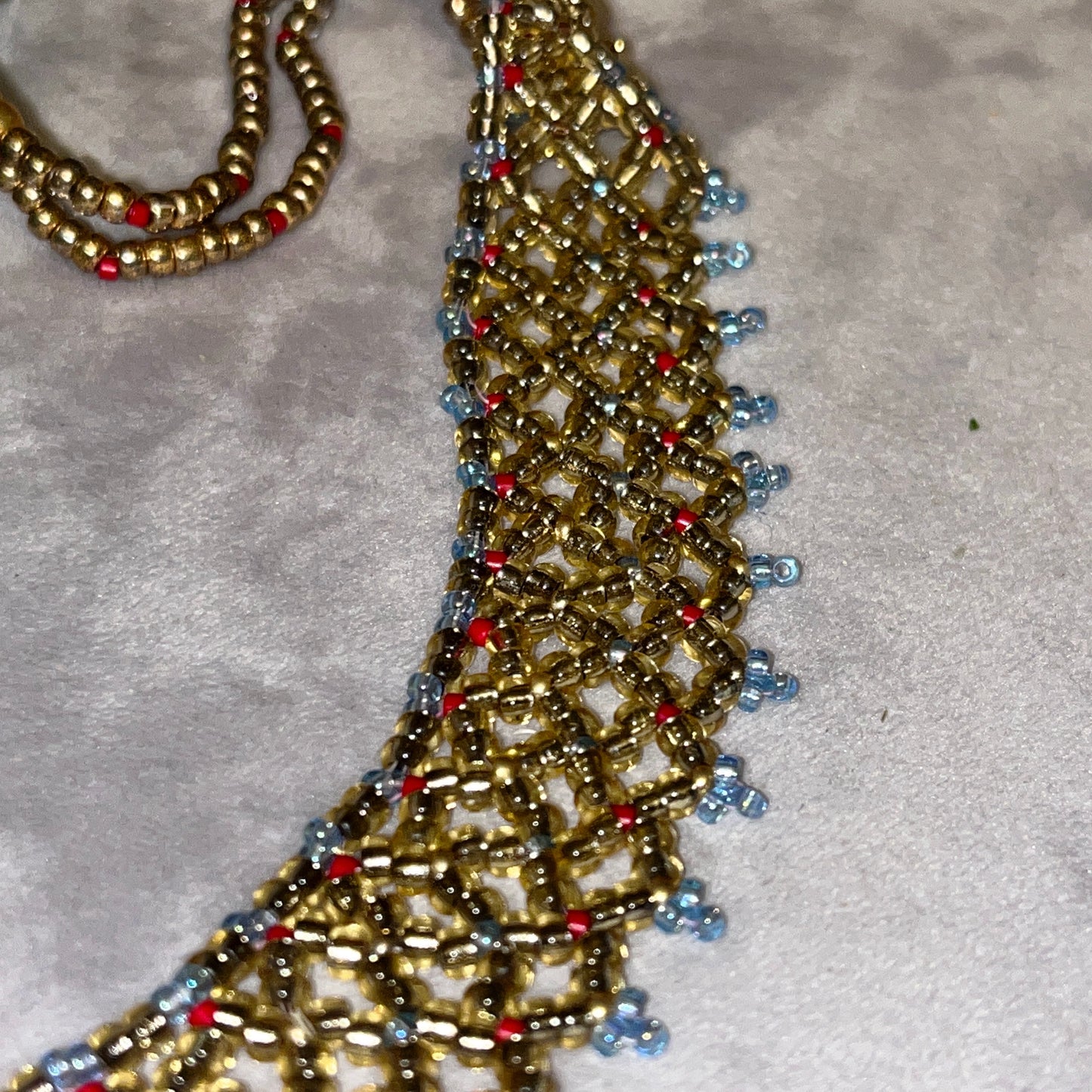 Inspired by  Klimt collar with Swarovski crystals and Murano Glass