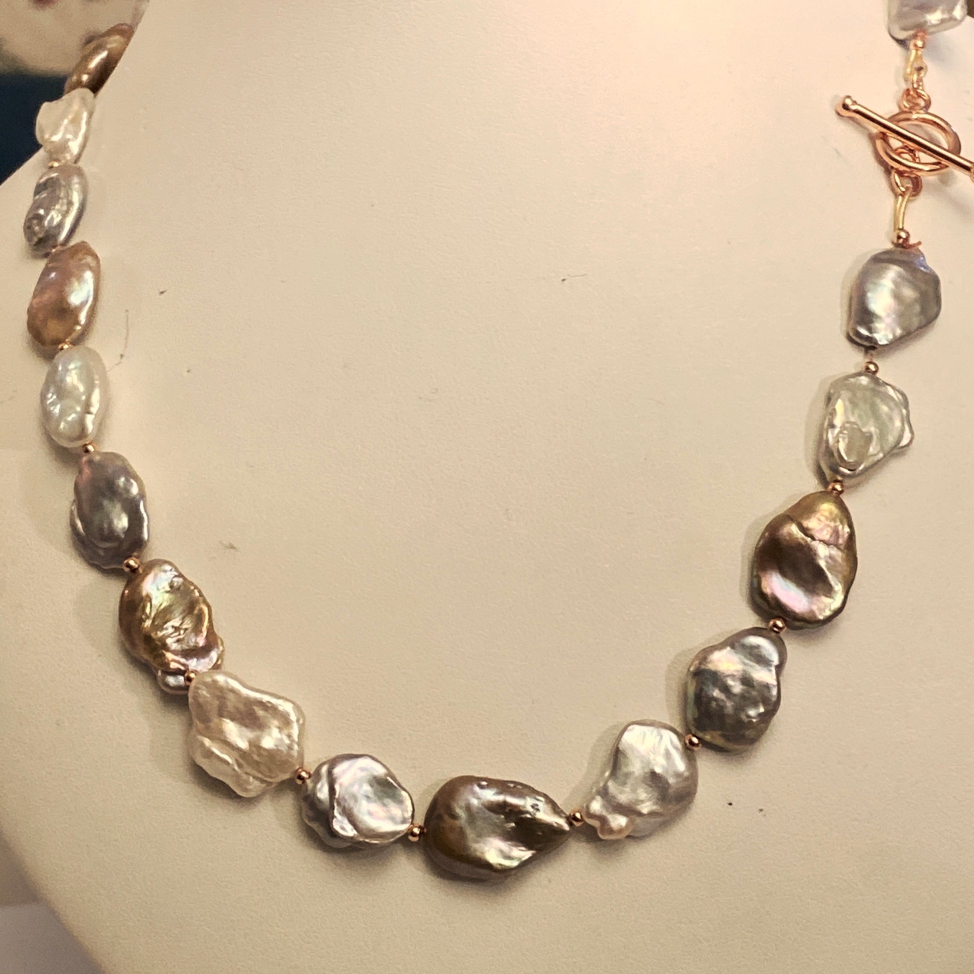 Metallic Keshi pearl necklace – Aliand Jewellery